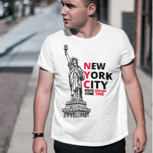 Camiseta NYC, onde os sonhos se tornam uma verdadeira citaç