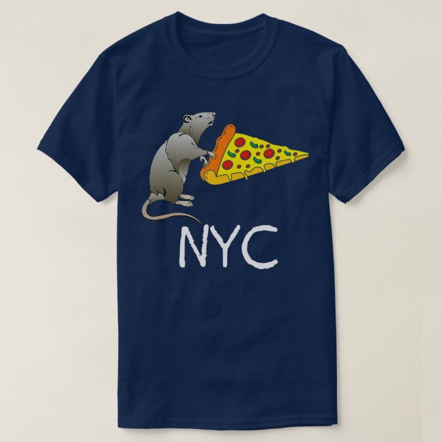 Camiseta NYC Pizza Rat (Frente do Design)