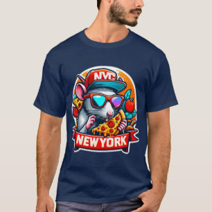 CAMISETA NYC RAT COMER NOVA YORK PIZZA 2