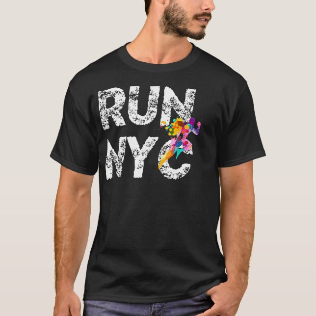 Camiseta NYC Running man New York Runner Shirt Run Marathon (Frente)