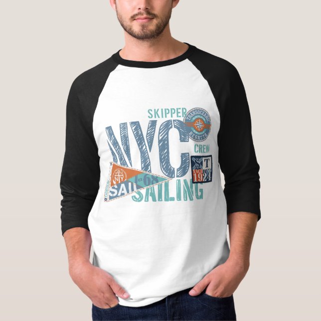 Camiseta NYC Sail Club - Estilo Regatta (Frente)