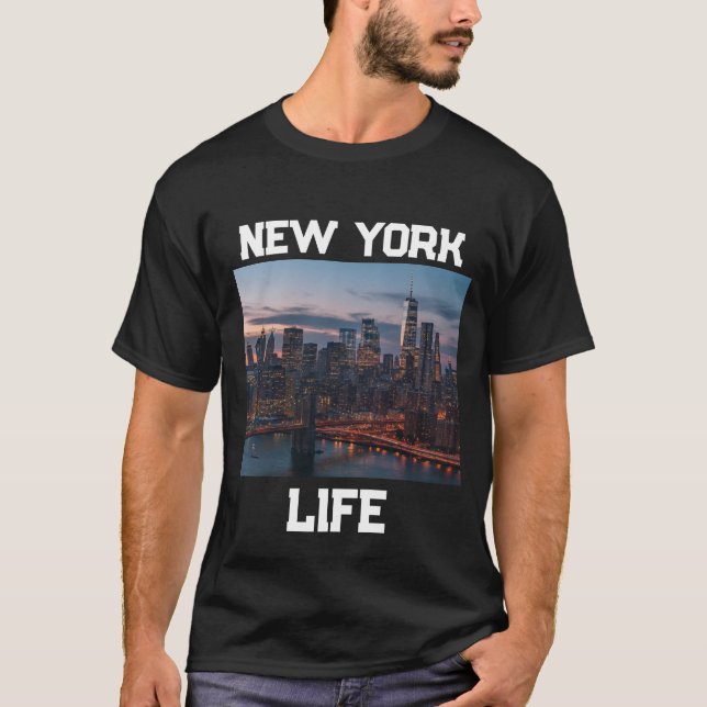 Camiseta NYC Skyline Aerial T-Shirt (Frente)
