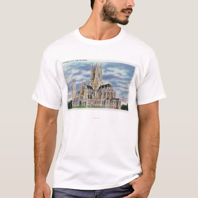 Camiseta NYC, YorkCathedral novo de St John o divino (Frente)