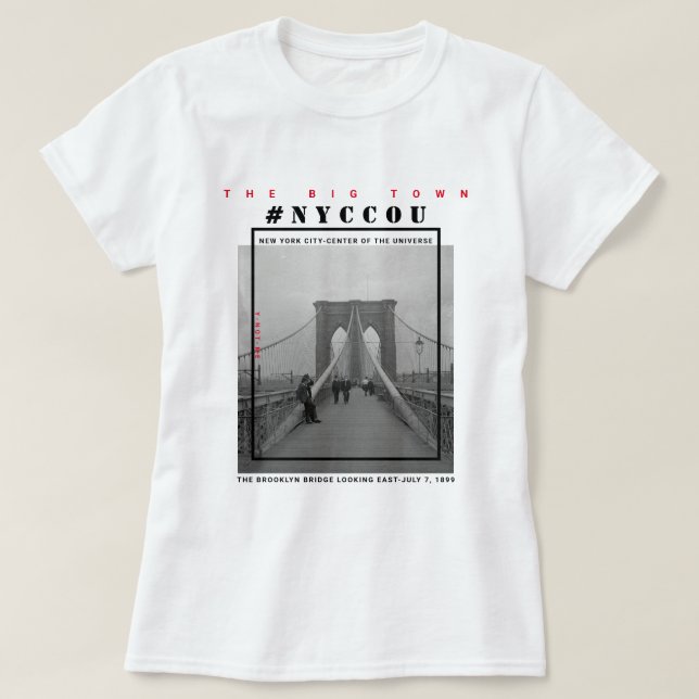 CAMISETA NYCCOU #NYCCOU BROOKLYN PONTE (Frente do Design)