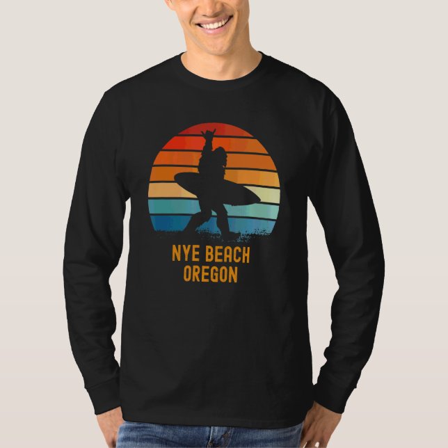 Camiseta Nye Beach Oregon Sasquatch Souvenir (Frente)