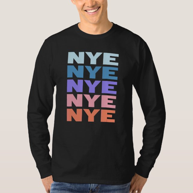 Camiseta Nye Texto Repetido Moderno (Frente)