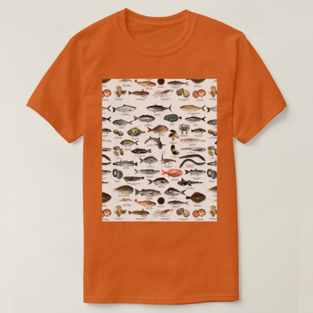 Camiseta NZ fish species Graphic (Frente do Design)