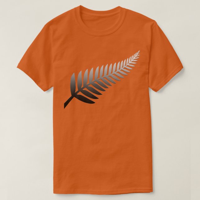 Camiseta NZ Kiwi Silver Fern para Kiwis (Frente do Design)
