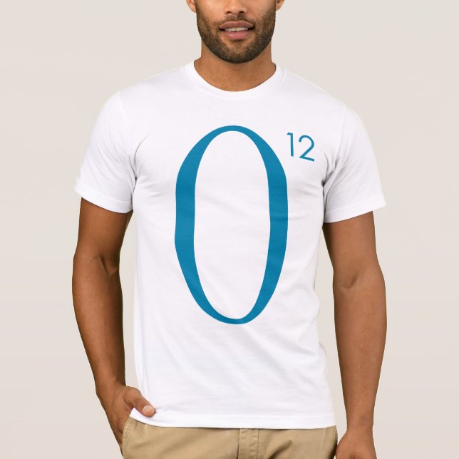 Camiseta O12 azul/parte dianteira (Frente)
