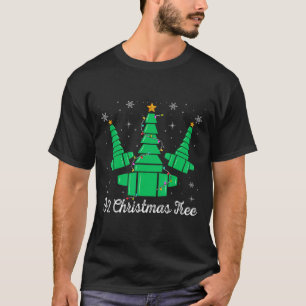 Camiseta O2 Árvore Natal Terapêutica Respiratória Xmas Luz