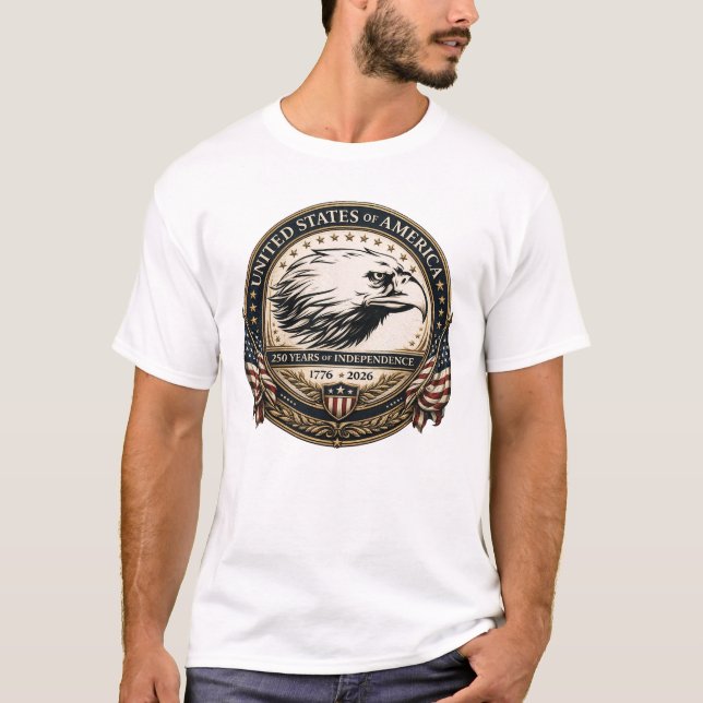 CAMISETA O 250º ANIVERSÁRIO DOS EUA (Frente)