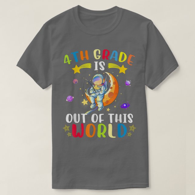 Camiseta O 4º ano do Astronauta do Mundo volta para S (Frente do Design)