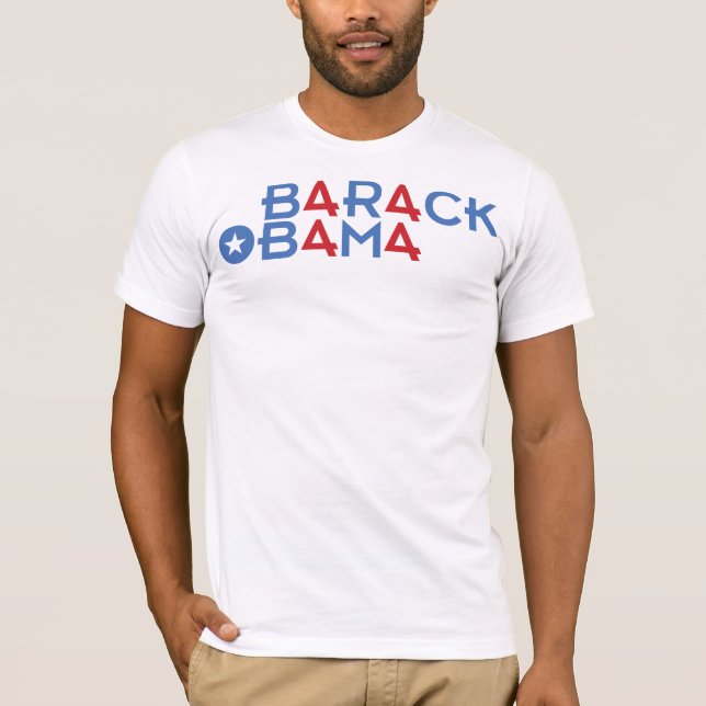 Camiseta O 44o presidente, Barack Obama, quatro vermelho 4 (Frente)