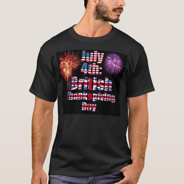 Camiseta O 4 de julho britânico (Frente)