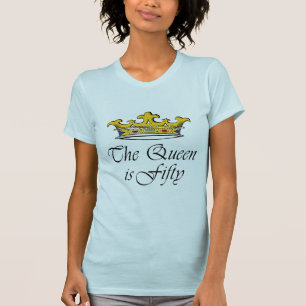 Camiseta o 50th aniversário a rainha é 50!