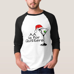 Camiseta O AA é para o Natal Martini dos Quitters