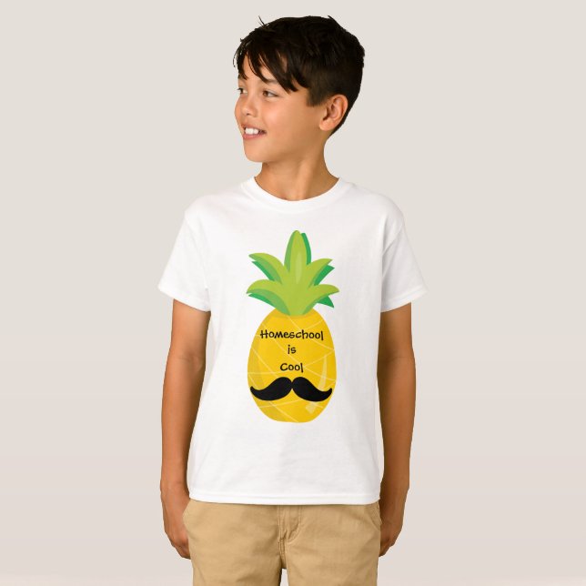 Camiseta O abacaxi com bigode é Legal (Frente Completa)
