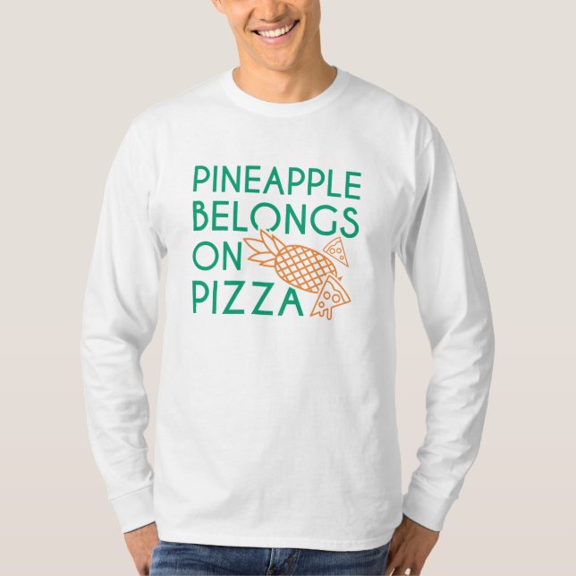 Camiseta O Abacaxi Pertence À Pizza (Frente)