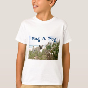 Camiseta O abraço do Pug caçoa o junco do t-shirt