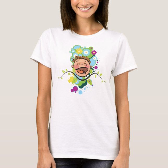 Camiseta O Abstrato Happy Kid T-Shirt (Frente)