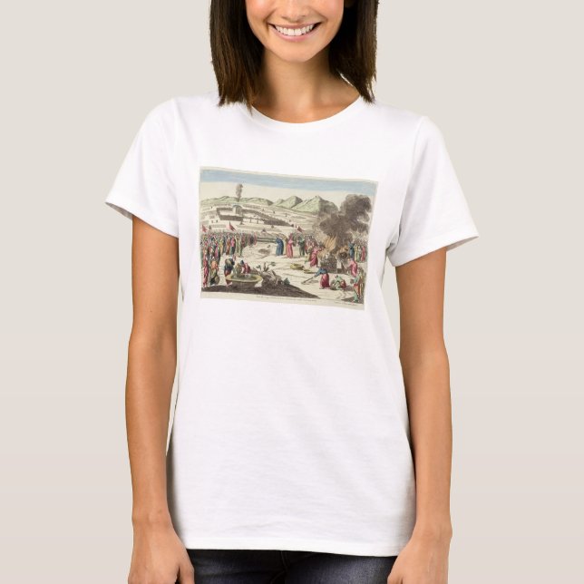 Camiseta O acampamento dos israelitas e o sacrifício (Frente)
