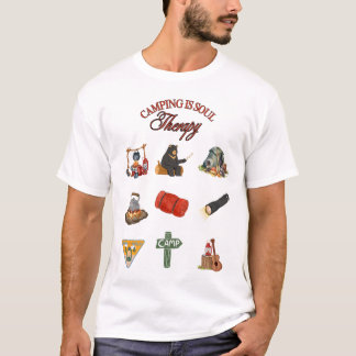 Camiseta O acampamento é a terapia da alma