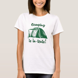 Camiseta O Acampamento Está Em Tendas