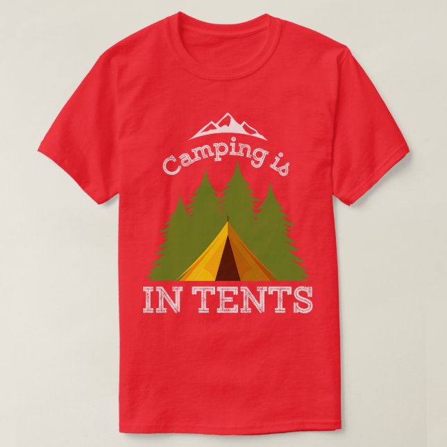 Camiseta O Acampamento Está Em Tendas 2 (Frente do Design)