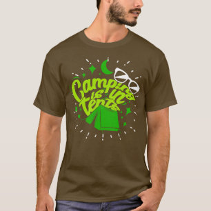 Camiseta O Acampamento Está Em Tendas 4