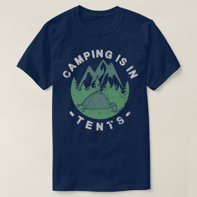 Camiseta O Acampamento Está Em Tendas 7 (Frente do Design)