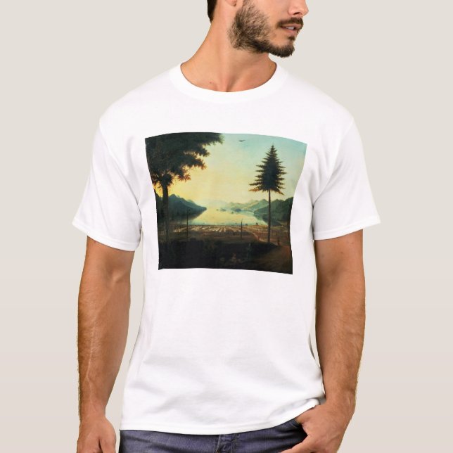 Camiseta O acampamento no lago George, New York, 1759 (óleo (Frente)