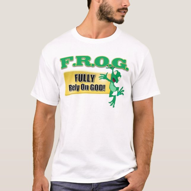 CAMISETA O ACRÔNIMO CRISTÃO DO SAPO CONFIA INTEIRAMENTE NO (Frente)