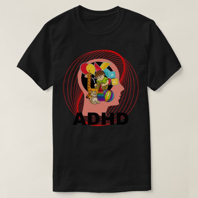 CAMISETA O ADHD É INCRÍVEL PARA AS CRIANÇAS ADHD (Frente do Design)