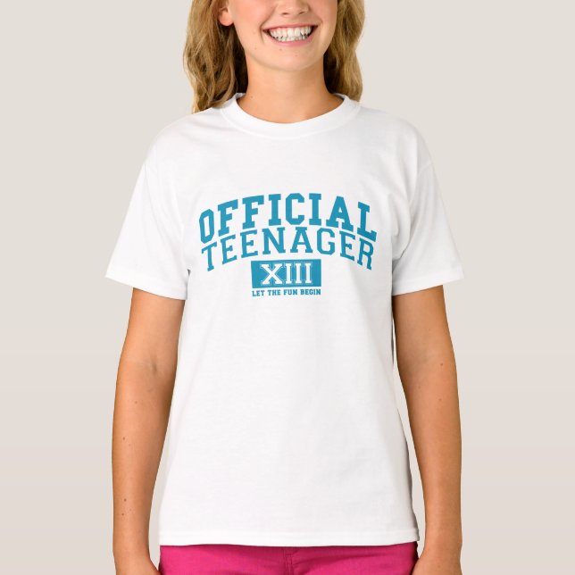 Camiseta O ADOLESCENTE OFICIAL XIII deixou o divertimento (Frente)