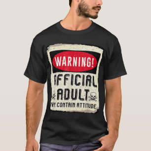 Camiseta O adulto oficial de aviso de aniversário de 18 ano