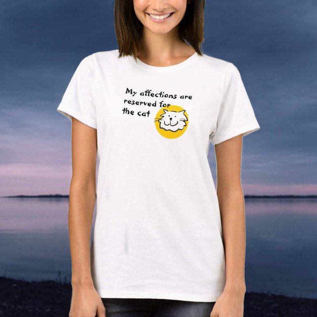 Camiseta O Afeto é Reservado para o Gato (Criador carregado)