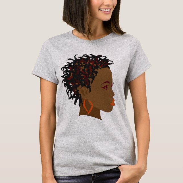 Camiseta O Afro trança o t-shirt das torções (Frente)