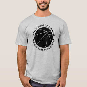 Camiseta O afundanço do basquetebol adiciona o nome e a