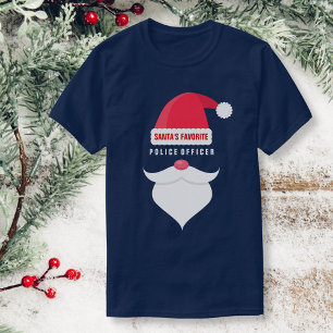 Camiseta O agente da polícia favorito do papai noel