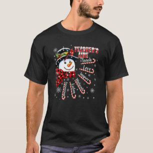 Camiseta O Aide da Vida do Professor Amor à Xadrez Vermelha