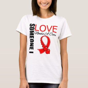 Camiseta O AIDS alguém amor de I precisa uma cura