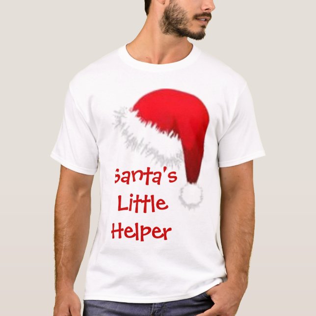 Camiseta O ajudante pequeno do papai noel (Frente)