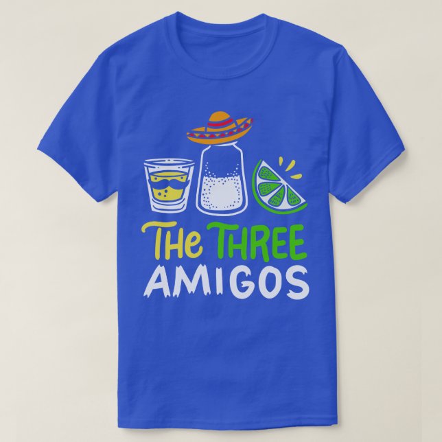 Camiseta O Álcool As Três Amigos Cinco De Mayo Tequila (Frente do Design)