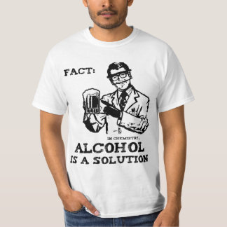 Camiseta O álcool é uma solução na química
