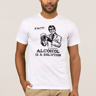 Camiseta O álcool é uma solução na química retro