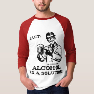 Camiseta O álcool é uma solução na química retro