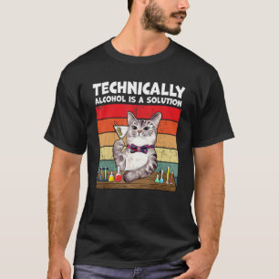 Camiseta O Álcool Tecnicamente É Gato De Solução