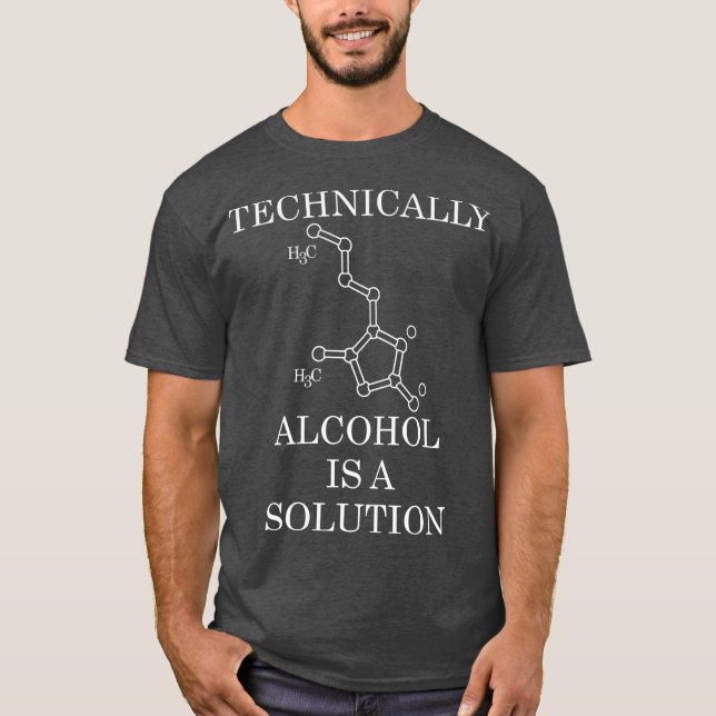 Camiseta O Álcool Tecnicamente É Uma Solução (Frente)