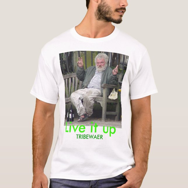 Camiseta o alcoólico, vive ele acima, TRIBEWAER (Frente)
