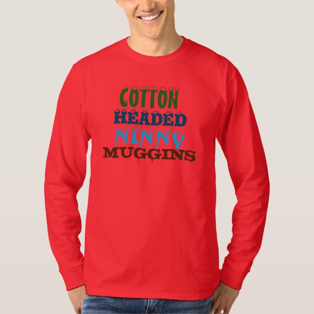 Camiseta O algodão dirigiu o t-shirt de Muggins do Ninny (Frente)